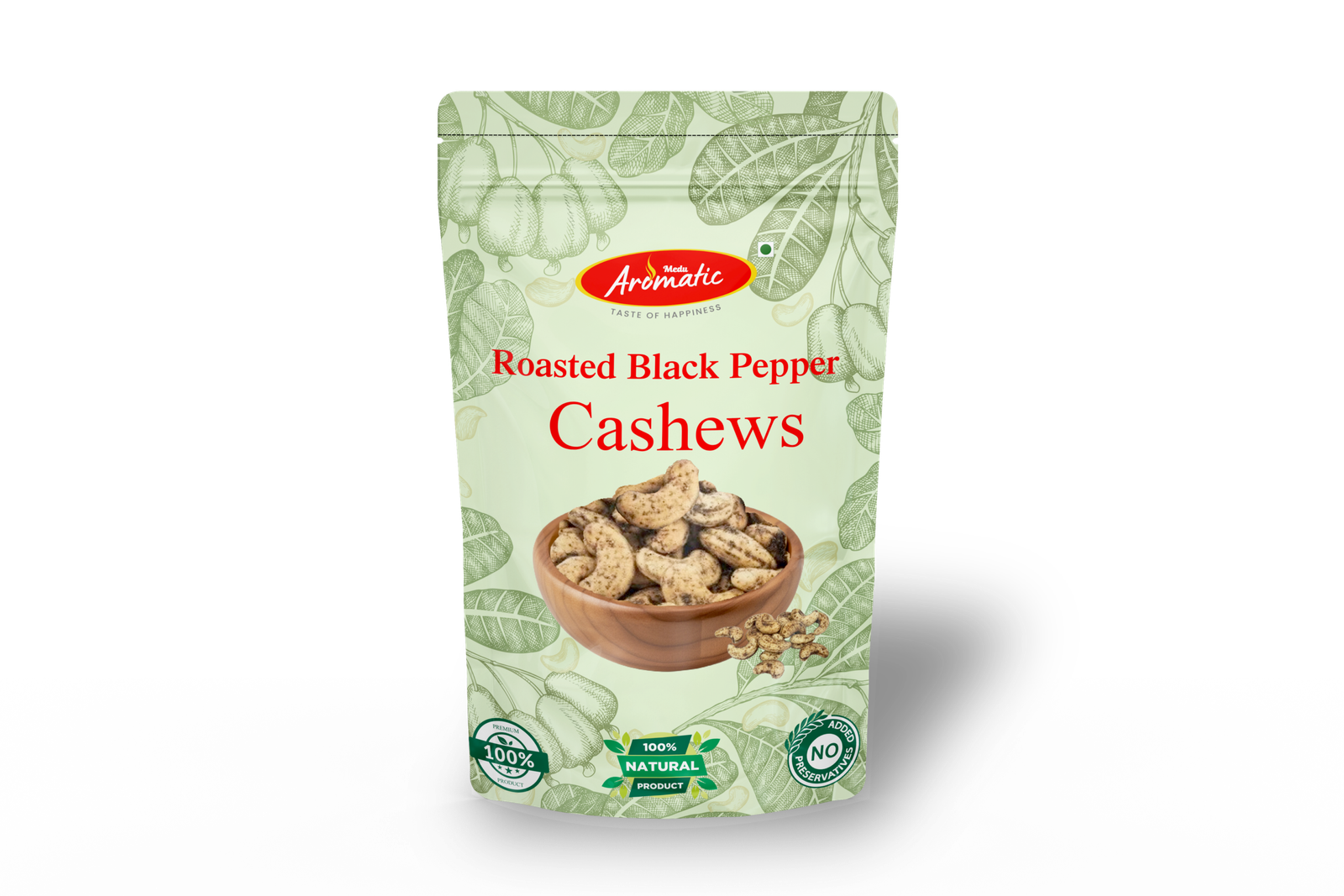 Medu Aromatic Roasted Black Pepper Cashews spicy savory snack