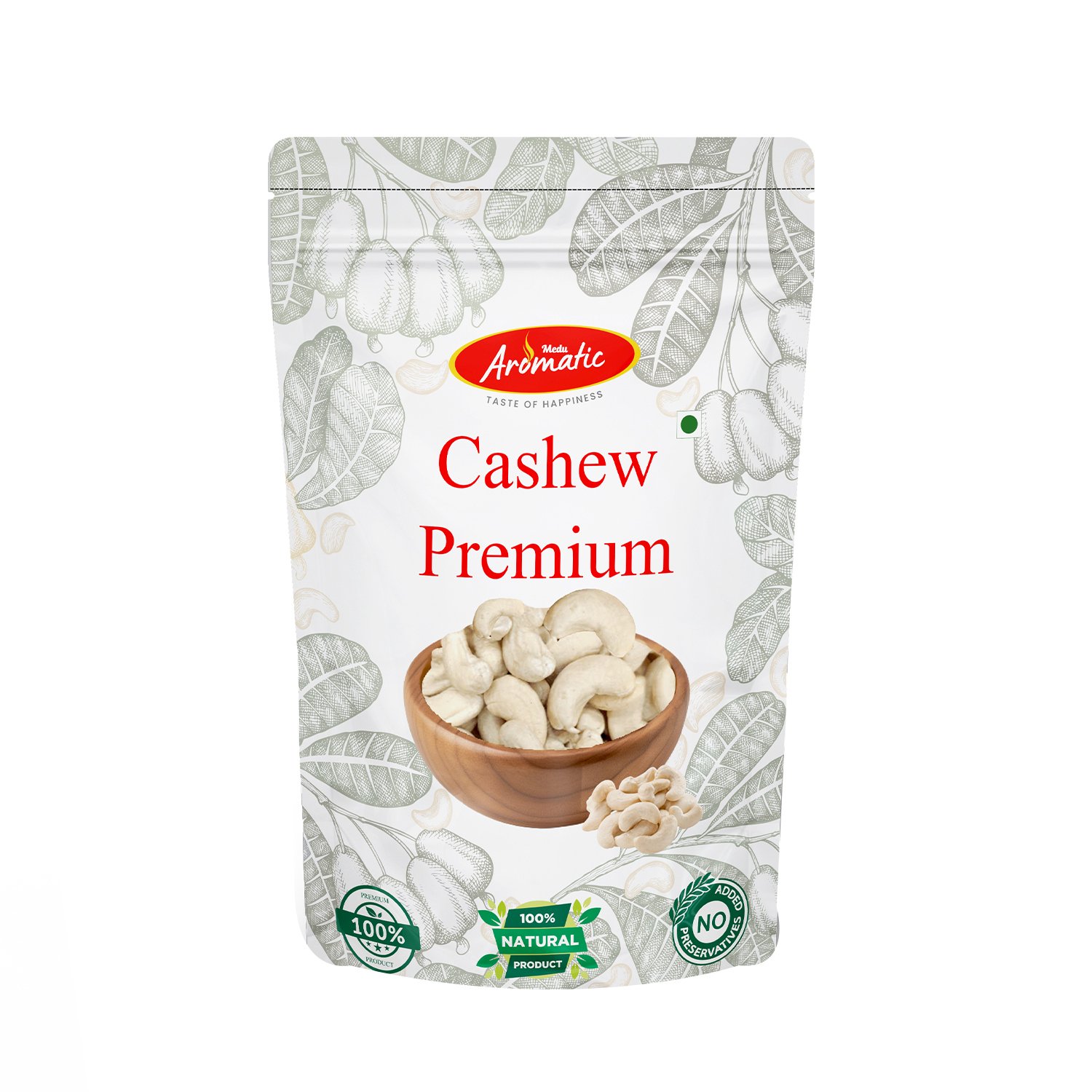 Medu Aromatic Premium Whole Cashews W240 Jumbo Grade Kaju natural