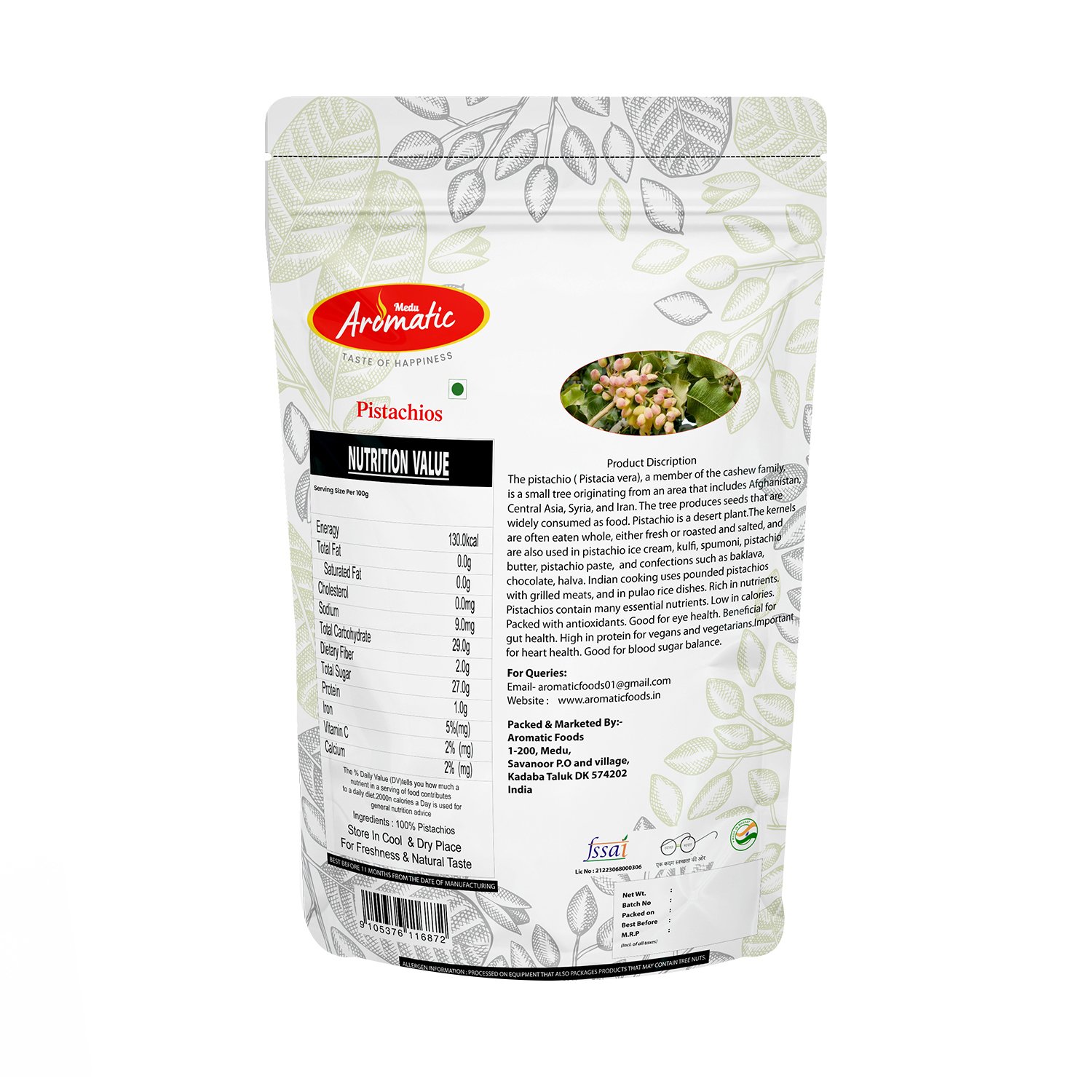 Medu Aromatic Pistachios Without Shell (Kernels) – Premium Plain Pista - Image 2