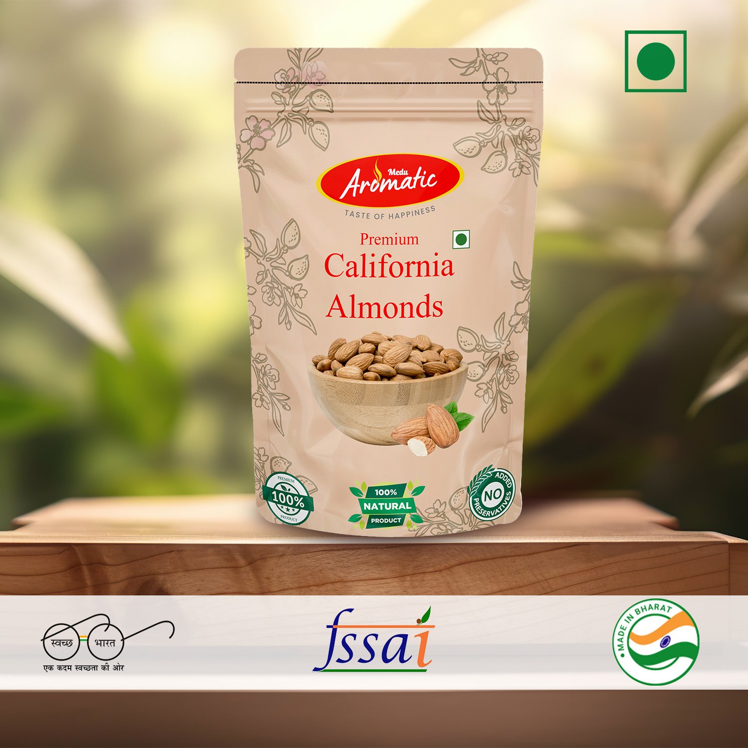 Medu Aromatic Premium California Almonds (Jumbo Size) – 100% Natural Badam - Image 3